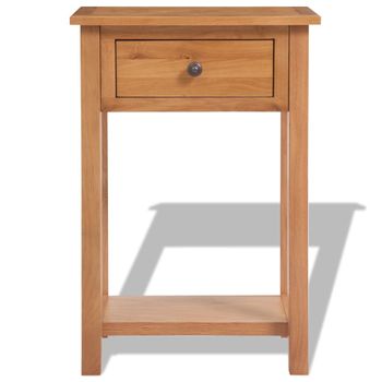 Mesa Consola De Madera De Roble Maciza 50x32x75 Cm