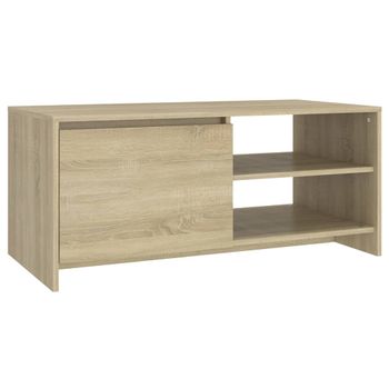 Mesa De Centro Madera Contrachapada Roble Sonoma 102x50x45 Cm