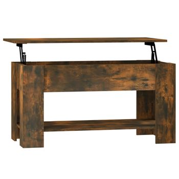 Mesa De Centro Madera Contrachapada Roble Ahumado 101x49x52 Cm