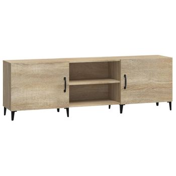 Mueble Para Tv Madera De Ingeniería Roble Sonoma 150x30x50 Cm