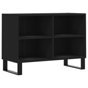 Mueble De Tv Madera De Ingeniería Negro 69,5x30x50 Cm