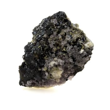 Hematita + Fluorita Gris De Haute -savoie, Francia - Mineral De Colección Ultra Rara | 246.2 Cts - Certificado De Autenticidad Incluido | 57 X 46 X 25 Mm
