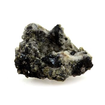 Hematita + Fluorita Gris De Haute -savoie, Francia - Mineral De Colección Ultra Rara | 120.4 Cts - Certificado De Autenticidad Incluido | 48 X 33 X 20 Mm