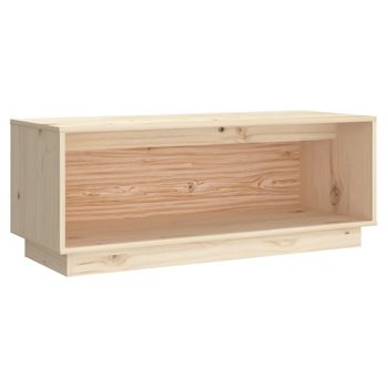 Mueble De Tv De Madera Maciza De Pino 90x35x35 Cm