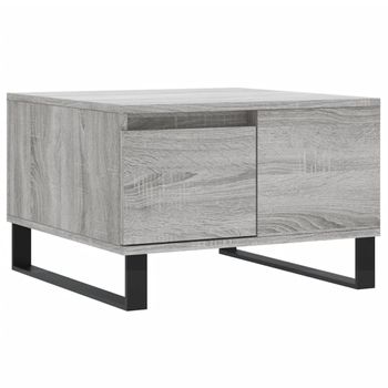 Mesa De Centro Madera Contrachapada Gris Sonoma 55x55x36,5 Cm