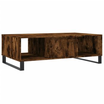 Mesa De Centro Madera De Ingeniería Roble Ahumado 104x60x35 Cm