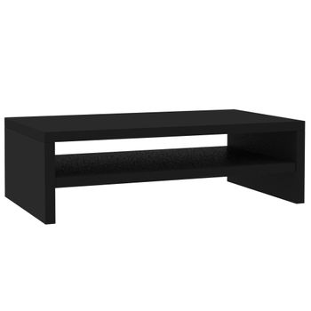 Soporte Para Pantalla Madera Contrachapada Negro 42x24x13 Cm