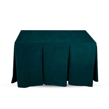 Ropa De Camilla, Tela Antimanchas Color 18 Verde Marino. 120 X 70 X 72 Alto