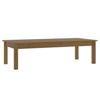 Mesa De Centro Madera Maciza De Pino Marrón Miel 110x50x30 Cm