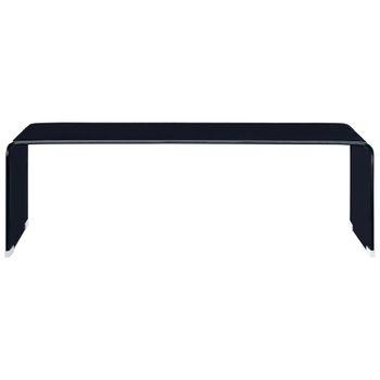 Mesa De Centro De Vidrio Templado Negro 98x45x31 Cm