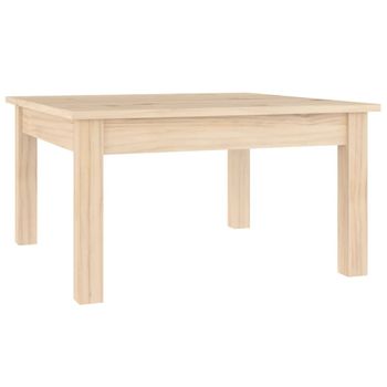 Mesa De Centro De Madera Maciza De Pino 55x55x30 Cm