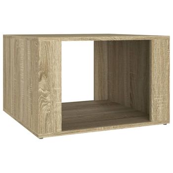 Mesita De Noche Madera Contrachapada Roble Sonoma 57x55x36 Cm