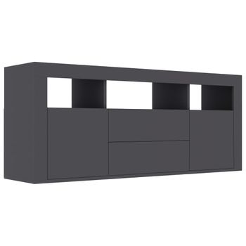 Mueble Para Tv Madera Contrachapada Gris 120x30x50 Cm