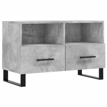 Mueble Para Tv Madera Contrachapada Gris Hormigón 80x36x50 Cm