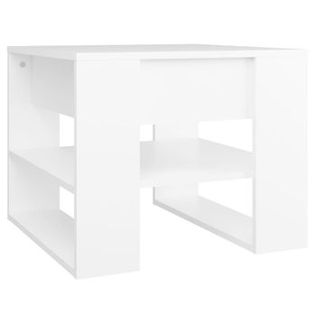 Mesa De Centro Madera Contrachapada Blanco 55,5x55x45 Cm