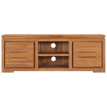 Mueble Para Tv Madera Maciza De Teca 110x30x40 Cm