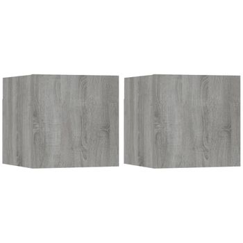 Muebles Para Tv De Pared 2 Unidades Gris Sonoma 30,5x30x30 Cm