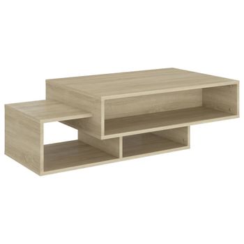 Mesa De Centro Madera Contrachapada Roble Sonoma 105x55x32 Cm