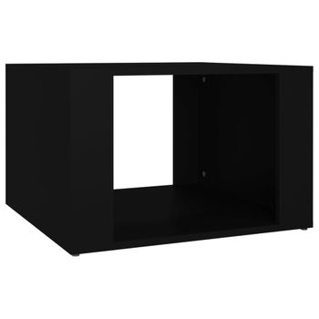 Mesita De Noche Madera Contrachapada Negro 57x55x36 Cm