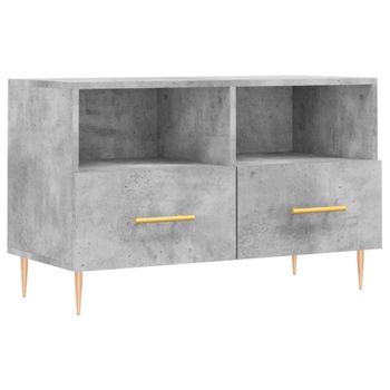 Mueble Para Tv Madera Contrachapada Gris Hormigón 80x36x50 Cm