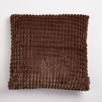 10xdiez Funda De Cojín Coralina Wafle Marron  | (45x45cm - Marrón)