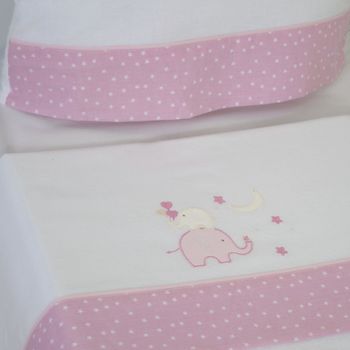 Sábana y Funda de Almohada de Cama 120 x 60 cm Essential Pink Zy Baby