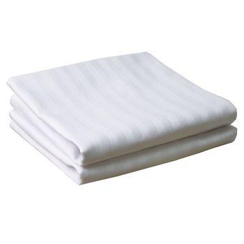 10xdiez Pack 2 Fundas Almohada Cruzadillo Algodón  | (90cm X 45cm - Blanco)