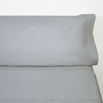 10xdiez Juego De Sábanas Algodón Perla  | (cama 200 Cm - Gris)