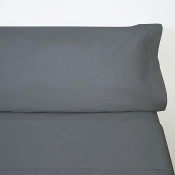 10xdiez Juego De Sábanas Algodón Pizarra  | (cama 105 Cm - Gris)