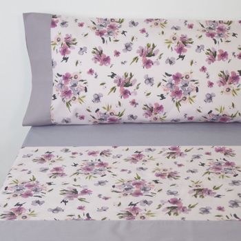 10xdiez Juego De Sábanas Romantic  | (cama 105 Cm - Rosa)