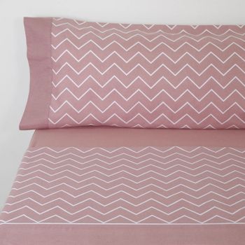 10xdiez Sábanas Franela Zig Zag Siena  | (cama 180 Cm - Siena)