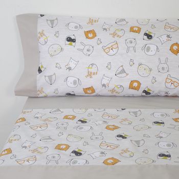 Pack De Juego De Sábanas Franela 100% Algodón Hpotter Gold Beige / Cama De  90 (160x270 Cm)