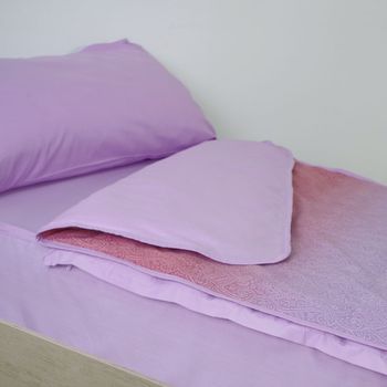 10xdiez Funda Saco Nórdico Ajustable Cama Individual (no Incluye Relleno) - ( Lila Oslo - Cama 90cm ) | (cama 90cm - Lila Oslo)