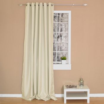 VidaXL Cortinas opacas 2 piezas con ojales de metal 135x175 cm crema