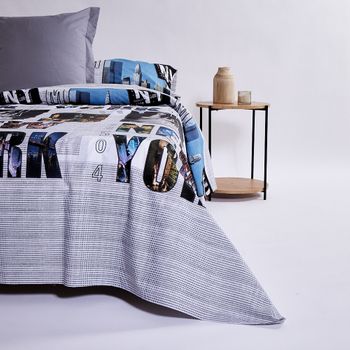 10xdiez Funda Nórdica Broadway  | (cama De 150cm - Gris)