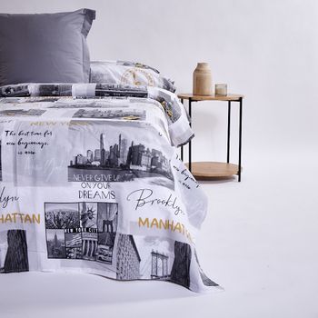 10xdiez Funda Nórdica Queens  | (cama De 180cm - Gris)