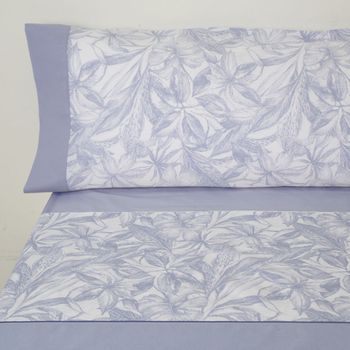 10xdiez Juego De Sábanas Samantha Indigo  | (cama 90 Cm - Azul)