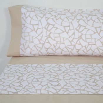 Juego De Sábanas 100% Algodón Góndola Piedra Cama 150cm + 2 Almohadas  Donegal Collections con Ofertas en Carrefour