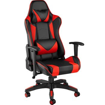 Silla Oficina Gaming Diseño Ergonómico Con Ruedas Negra/roja 08_0000371