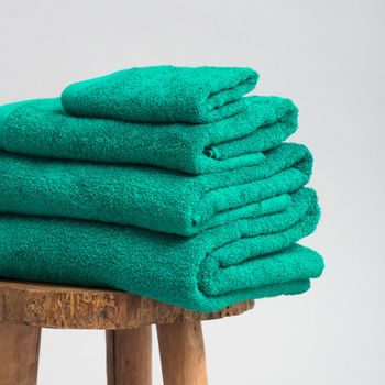 10xdiez Toalla Algodón 550 Gr/m2 Verde  | (toalla Lavabo - 50x100 Cm - Verde)