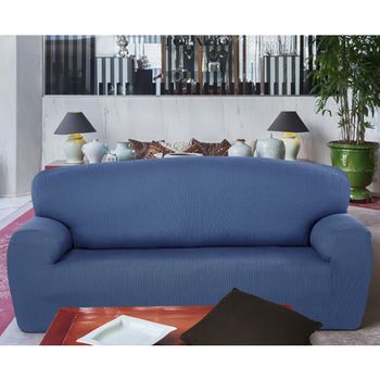 10xdiez Funda Sofa 4 Plazas Rustica Pocket | (azul  )