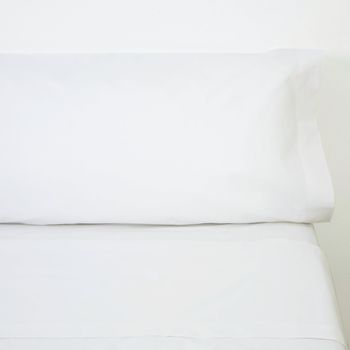 10xdiez Juego De Sábanas Algodón Blanco  | (cama 90 Cm - Blanco)