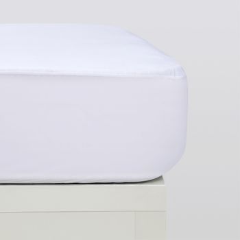 10xdiez Sábanas Bajeras Punto Algodón Orgánico Blanco  | (cama De 105cm - Blanco)