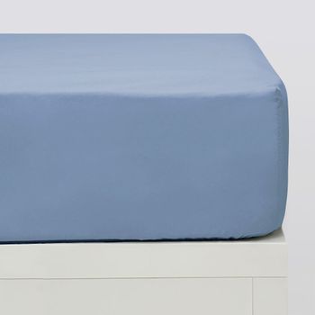 10xdiez Sabanas Bajeras Azul Indigo 18 Basic Plus  | (cama De 135cm - Azul)