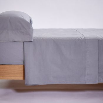 Sábana bajera ajustable lisa Natrual cama 150 cm - 150x190/200 cm, 100%  algodón.