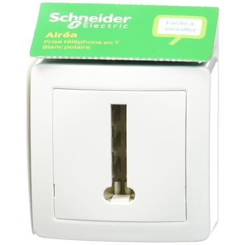 Schneider Electric Alrea Conector Telefónico De 8 Pines Con Marco Sobresaliente