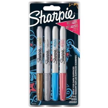 Sharpie Met?lico Bl4 Rotuladores Permanentes Fine Surtidos Blister -4u-