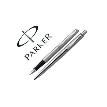 Juego Parker Duo Jotter Acero Ct Boligrafo + Pluma