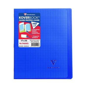 Clairefontaine Koverbook Cuaderno De Costura De 96 Páginas Con Solapas - 170 X 220 Mm - Papel Seyes Pefc 90 G - Azul Marino