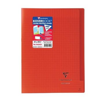 Cuaderno De Costura Clairefontaine Koverbook - 96 Páginas - 21 X 29.7 Cm - 90 G - Rojo